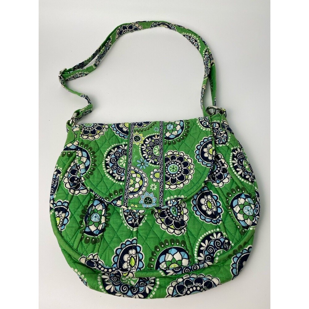 Vera Bradley Kelly Green Shoulder Mandala Purse Adjustable Strap Crossbody